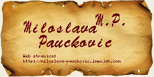 Miloslava Paučković vizit kartica